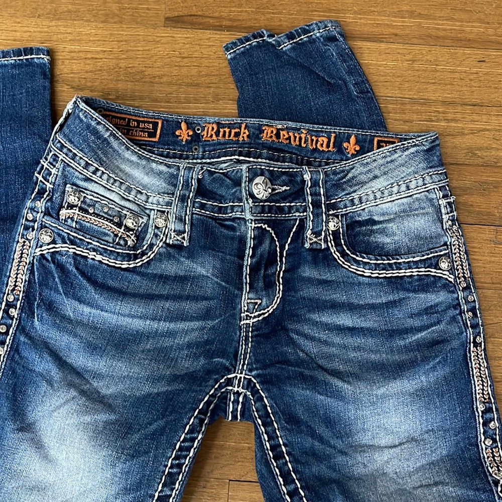 ROCK REVIVAL JEANS 26 | Celinda | NWOT | cuff and wear as capris - Picture 7 of 11